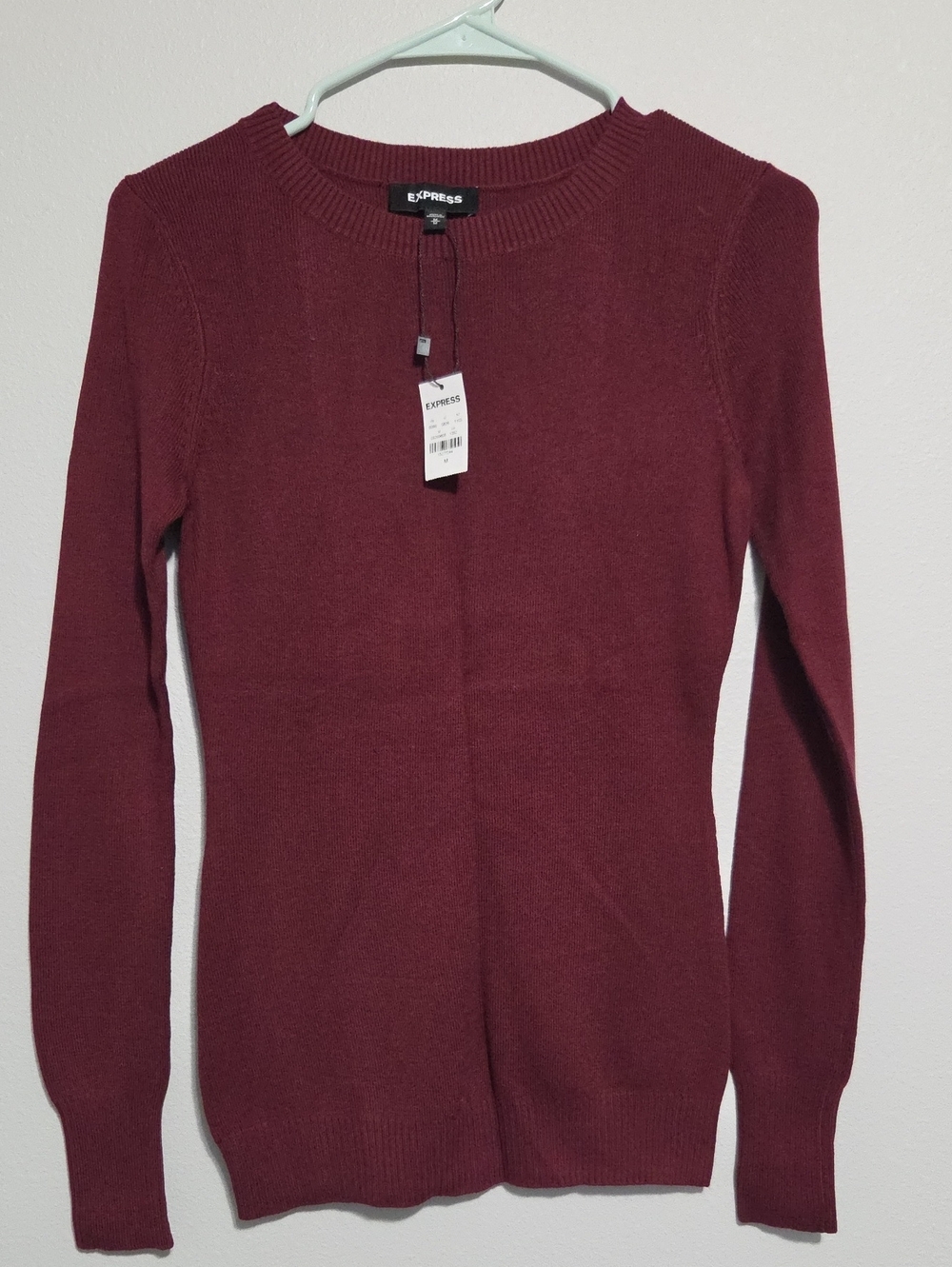 Express Women's Crewneck Sweater in Burgundy